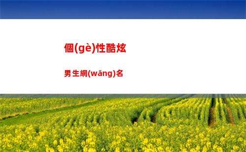 個(gè)性酷炫男生網(wǎng)名(酷炫網(wǎng)名男生四個(gè)字)