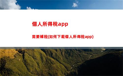 個人所得稅APP調查(個人所得稅app正版官方下載注冊)