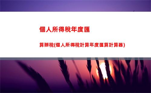 想知道你能省多少個稅？快來試試免膠個人所得稅計算器！