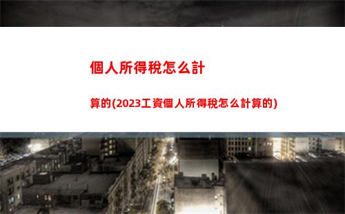個人所得稅計算器2019(個人所得稅計算器2022年)