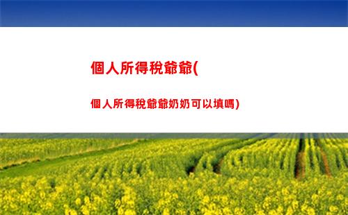 個人所得稅安丘