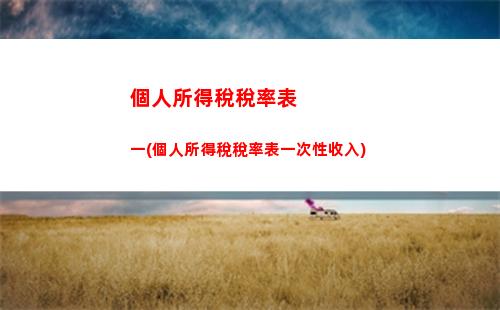 個人所得稅偶然所得稅金(偶然所得稅是個人所得稅嗎)