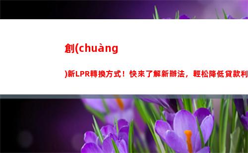 比較LPR與基準利率：哪個更劃算？速來了解！