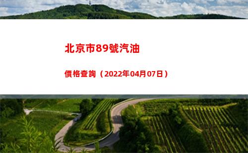 北京市89號汽油價格查詢（2022年04月07日）