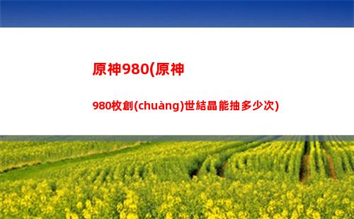原神980枚創(chuàng)世結晶能抽多少次)