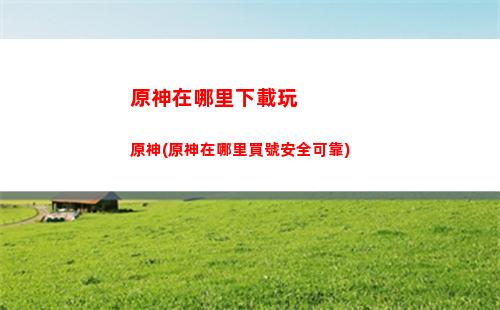 原神咋聯機(原神咋聯機)