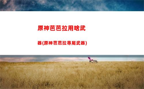 原神的風(fēng)元素出什么圣遺物