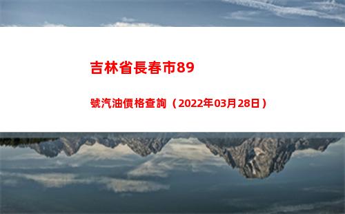 吉林省長春市89號汽油價格查詢（2022年03月28日）