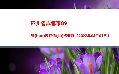 四川省成都市89號(hào)汽油價(jià)格查詢（2022年04月01日）