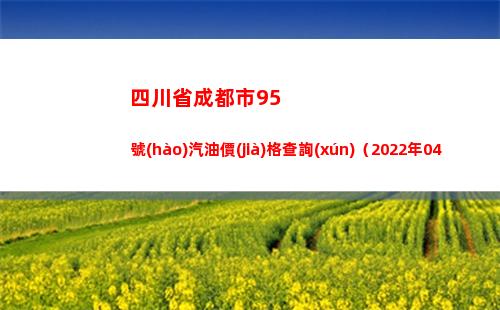 四川省成都市95號(hào)汽油價(jià)格查詢(xún)（2022年04月13日）