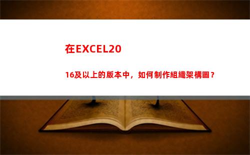 在EXCEL2016及以上的版本中，如何制作組織架構圖？(在excel2010的工作表中)