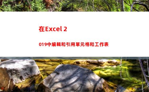 在Excel 2019中編輯和引用單元格和工作表