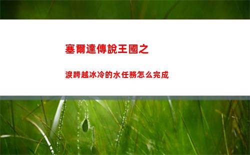 塞爾達傳說王國之淚跨越冰冷的水任務怎么完成