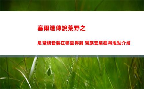 塞爾達傳說荒野之息蠻族套裝在哪里得到 蠻族套裝獲得地點介紹