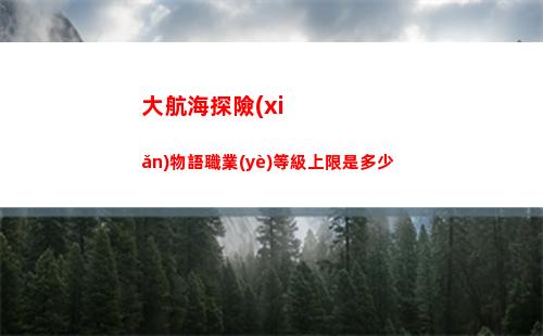 大航海探險(xiǎn)物語職業(yè)等級上限是多少