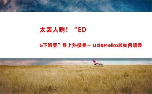 太丟人咧！“EDG下路菜”登上熱搜第一 Uzi&Meiko該如何調整