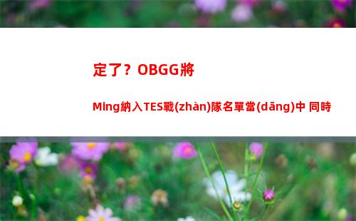 定了？OBGG將Ming納入TES戰(zhàn)隊名單當(dāng)中 同時Creme也在其中