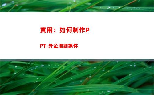 實用：如何制作PPT-外企培訓課件(實用小工具制作)