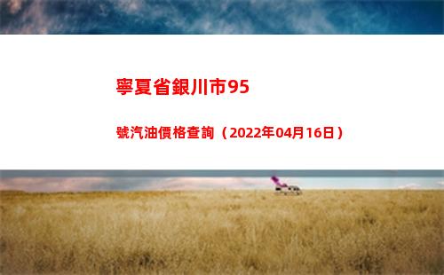 寧夏省銀川市95號汽油價格查詢（2022年04月16日）插圖