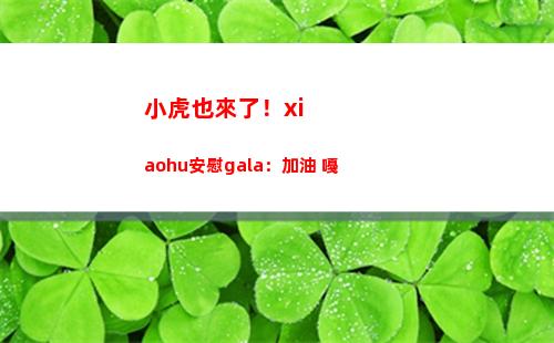 小虎也來了！xiaohu安慰gala：加油 嘠