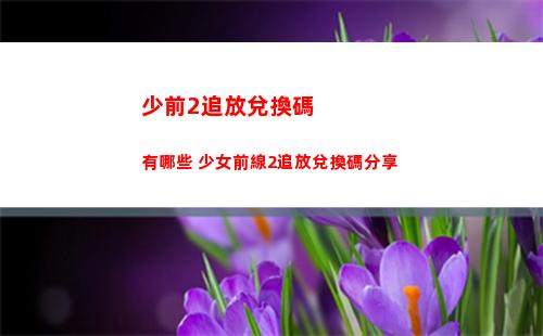 少前2追放兌換碼有哪些 少女前線2追放兌換碼分享