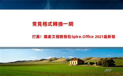 常見格式轉換一網打盡！國產文檔開發包Spire.Office 2021最新發布(音視頻格式轉換軟件常見的有)
