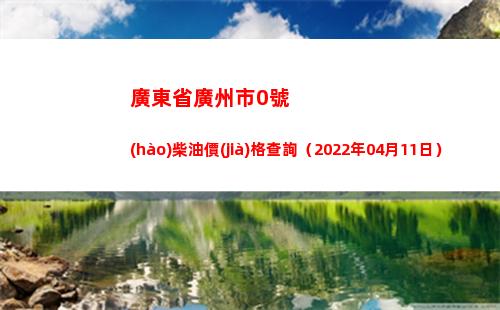 廣東省廣州市0號(hào)柴油價(jià)格查詢（2022年04月11日）