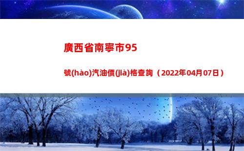 廣西省南寧市95號(hào)汽油價(jià)格查詢（2022年04月07日）