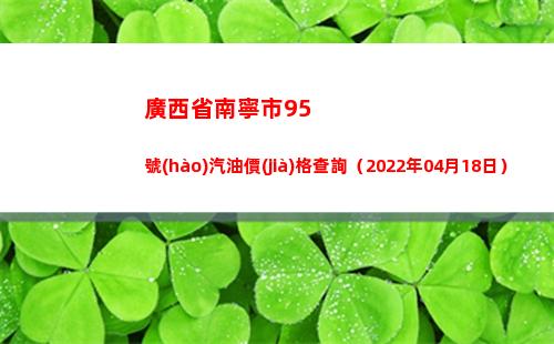 廣西省南寧市95號(hào)汽油價(jià)格查詢（2022年04月18日）插圖