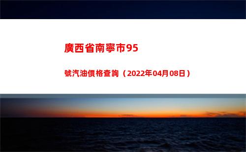 廣西省南寧市95號汽油價格查詢（2022年04月08日）
