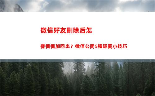 微信好友刪除后怎樣悄悄加回來？微信公開5種隱藏小技巧(如何恢復微信刪除的好友)