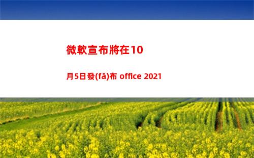 微軟宣布將在10月5日發(fā)布 office 2021(微軟宣布元宇宙)