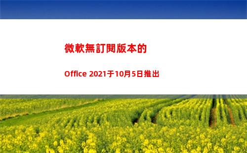 微軟無訂閱版本的Office 2021于10月5日推出