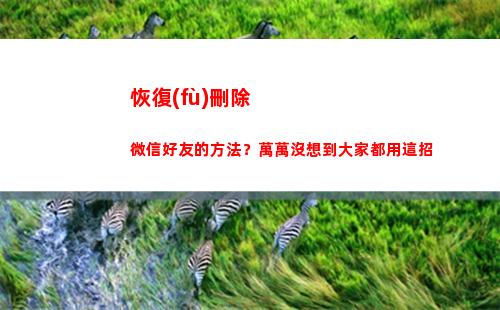 恢復(fù)刪除微信好友的方法？萬萬沒想到大家都用這招(刪了微信好友怎么恢復(fù)聊天記錄)
