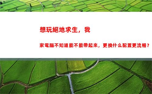 想玩絕地求生，我家電腦不知道能不能帶起來，更換什么配置更流暢？(網吧怎么玩絕地求生)