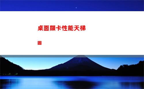 桌面顯卡性能天梯圖(桌面顯卡性能天梯幫)