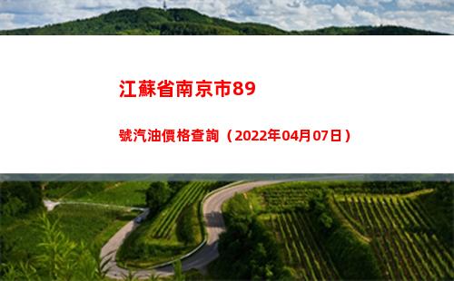 江蘇省南京市89號汽油價格查詢（2022年04月07日）