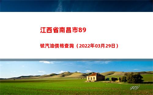 江西省南昌市89號汽油價格查詢（2022年03月29日）