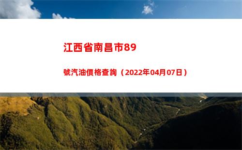 江西省南昌市89號汽油價格查詢（2022年04月07日）