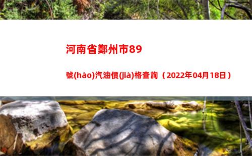 河南省鄭州市89號(hào)汽油價(jià)格查詢（2022年04月18日）