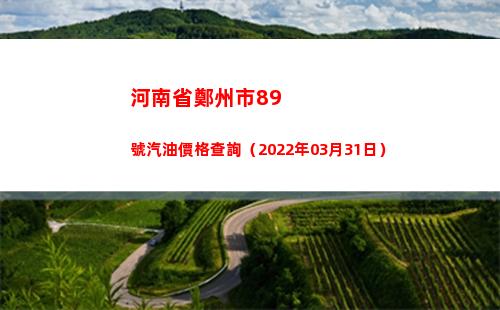 河南省鄭州市89號汽油價格查詢（2022年03月31日）