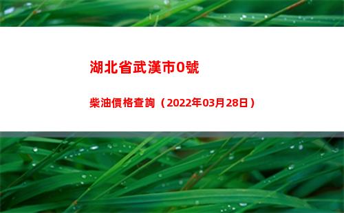 湖北省武漢市0號柴油價格查詢（2022年03月28日）