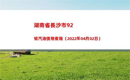 湖南省長沙市92號汽油價格查詢（2022年04月02日）