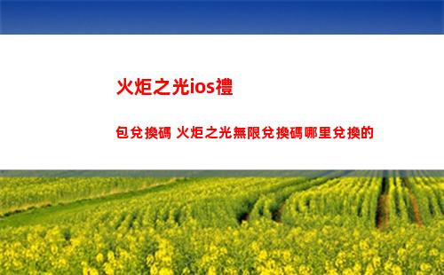 火炬之光ios禮包兌換碼 火炬之光無限兌換碼哪里兌換的