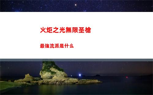 火炬之光無限圣槍最強流派是什么