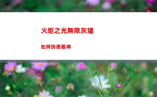 火炬之光無限灰燼如何快速獲得