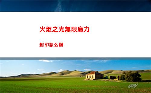 火炬之光無限魔力封印怎么辦