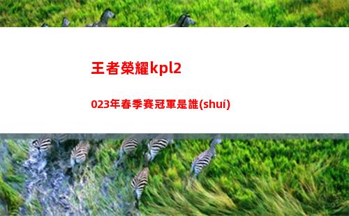 王者榮耀kpl2023年春季賽冠軍是誰(shuí)