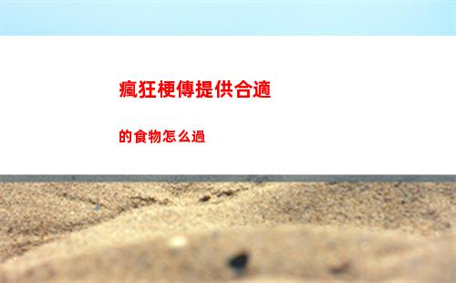 瘋狂梗傳提供合適的食物怎么過
