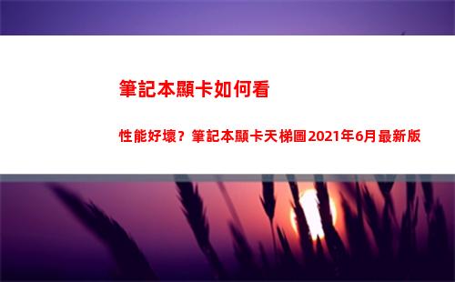 筆記本顯卡如何看性能好壞？筆記本顯卡天梯圖2021年6月最新版(筆記本顯卡如何看好壞)